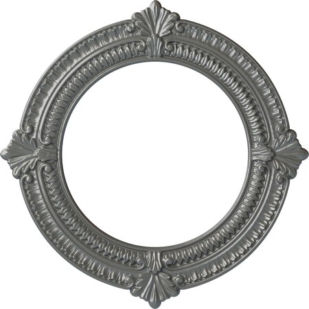 Benson Ceiling Medallion (Fits Canopies Up To 8), Hand-Painted Silver, 13 1/8OD X 8ID X 5/8P